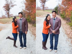fall engagement photography