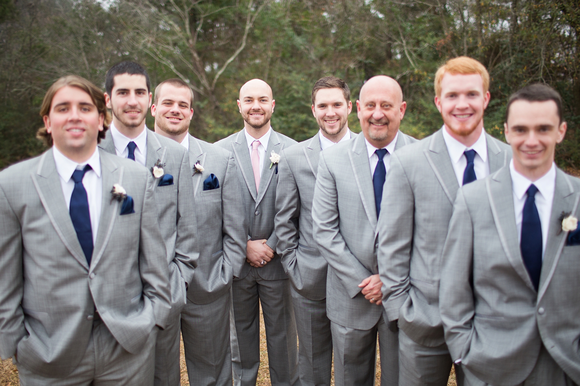 groomsmen gray suits