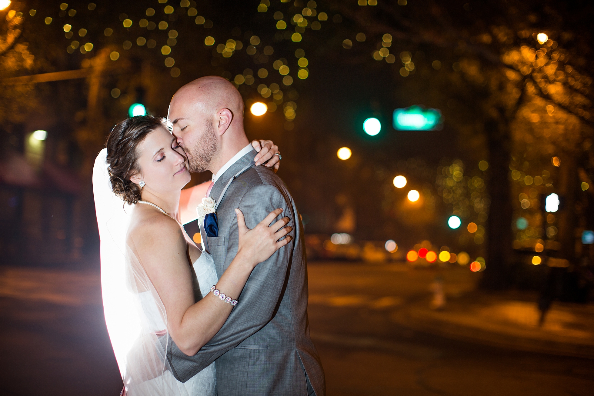 downtown athens nighttime wedding photography