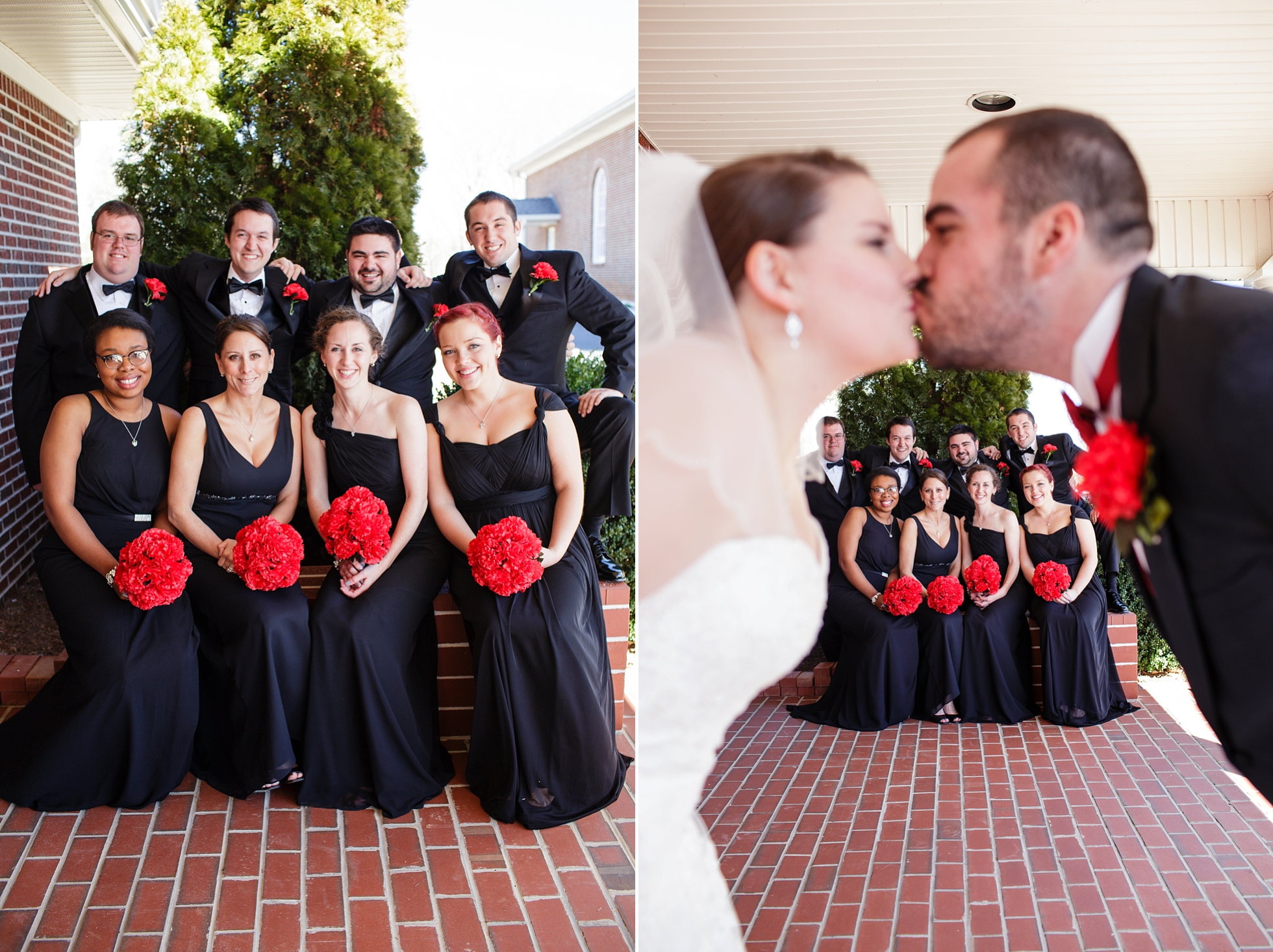 pinterest photo kissing bridal party