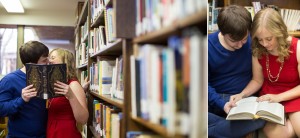 library engagement photography session