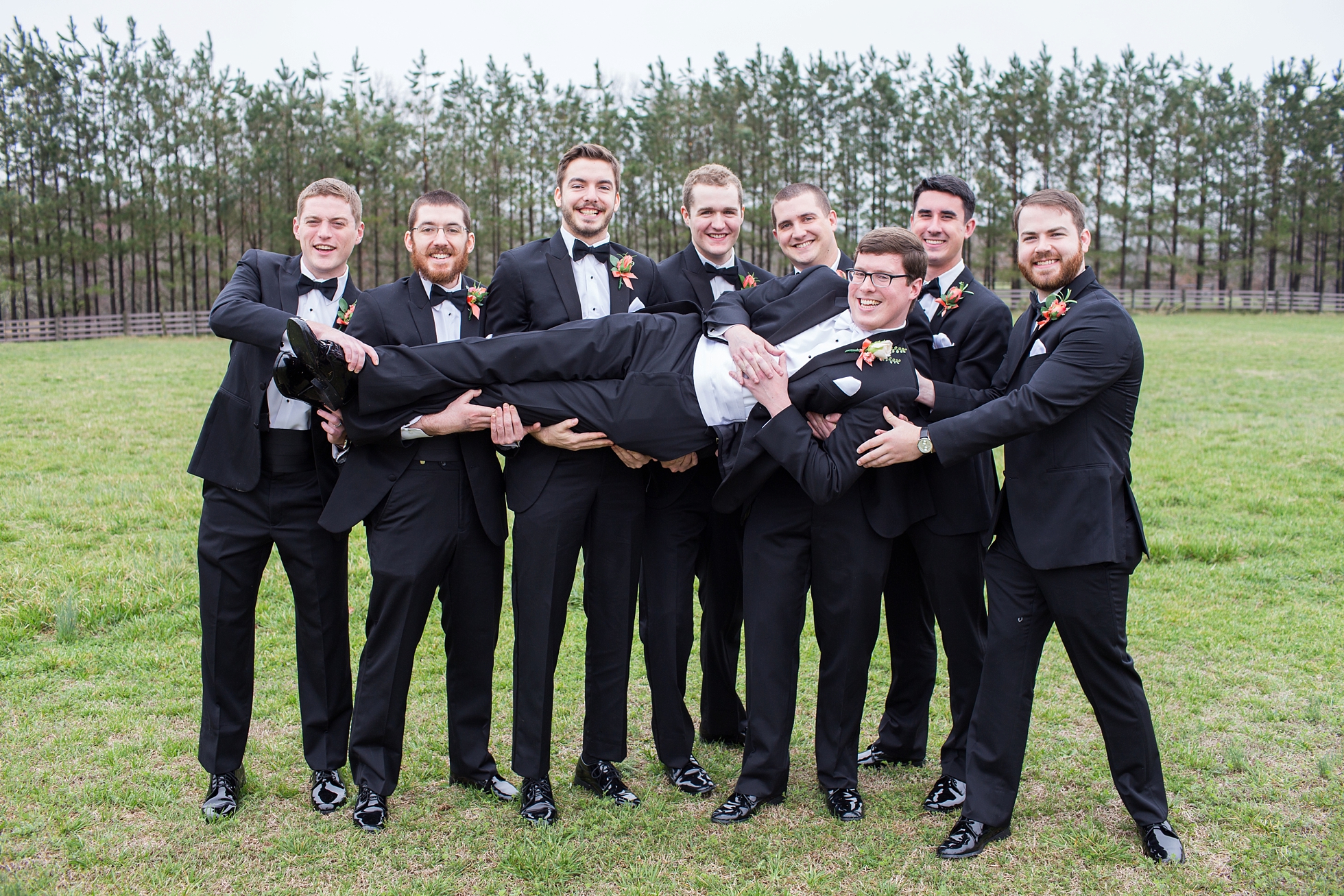 groomsmen silly photo