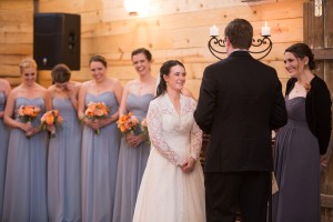 rustic barn farm wedding ceremony