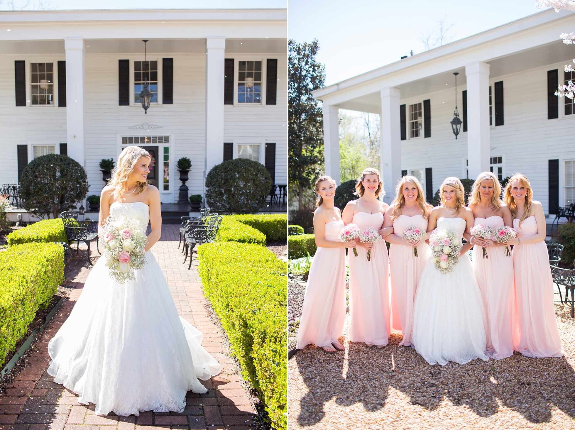 bridesmaids pink wedding roswell