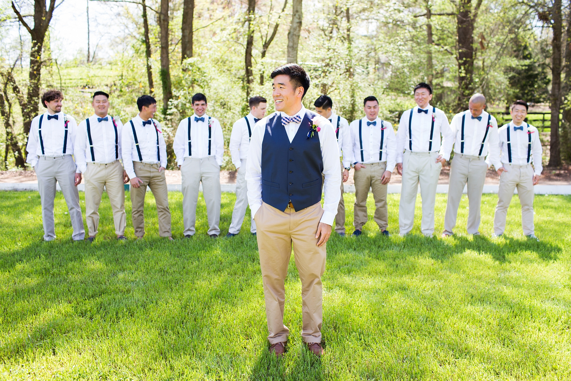 bowtie suspenders groomsmen