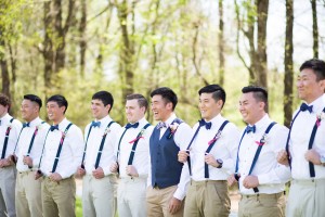 bowtie suspenders groomsmen wedding