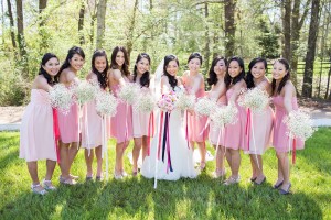 korean bridesmaids pink dress