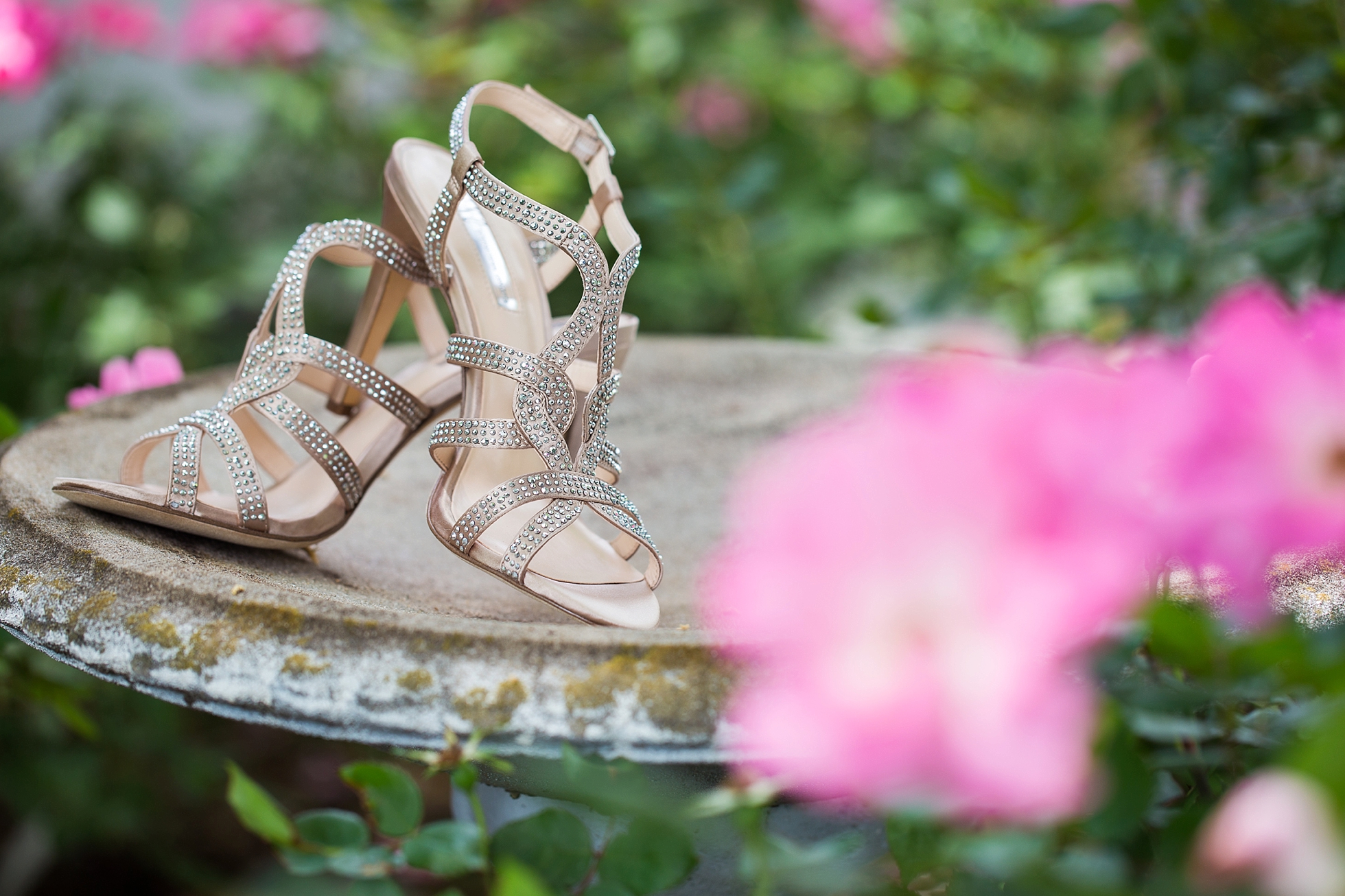 wedding shoes flowers