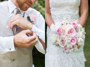 wedding details pink bouquet