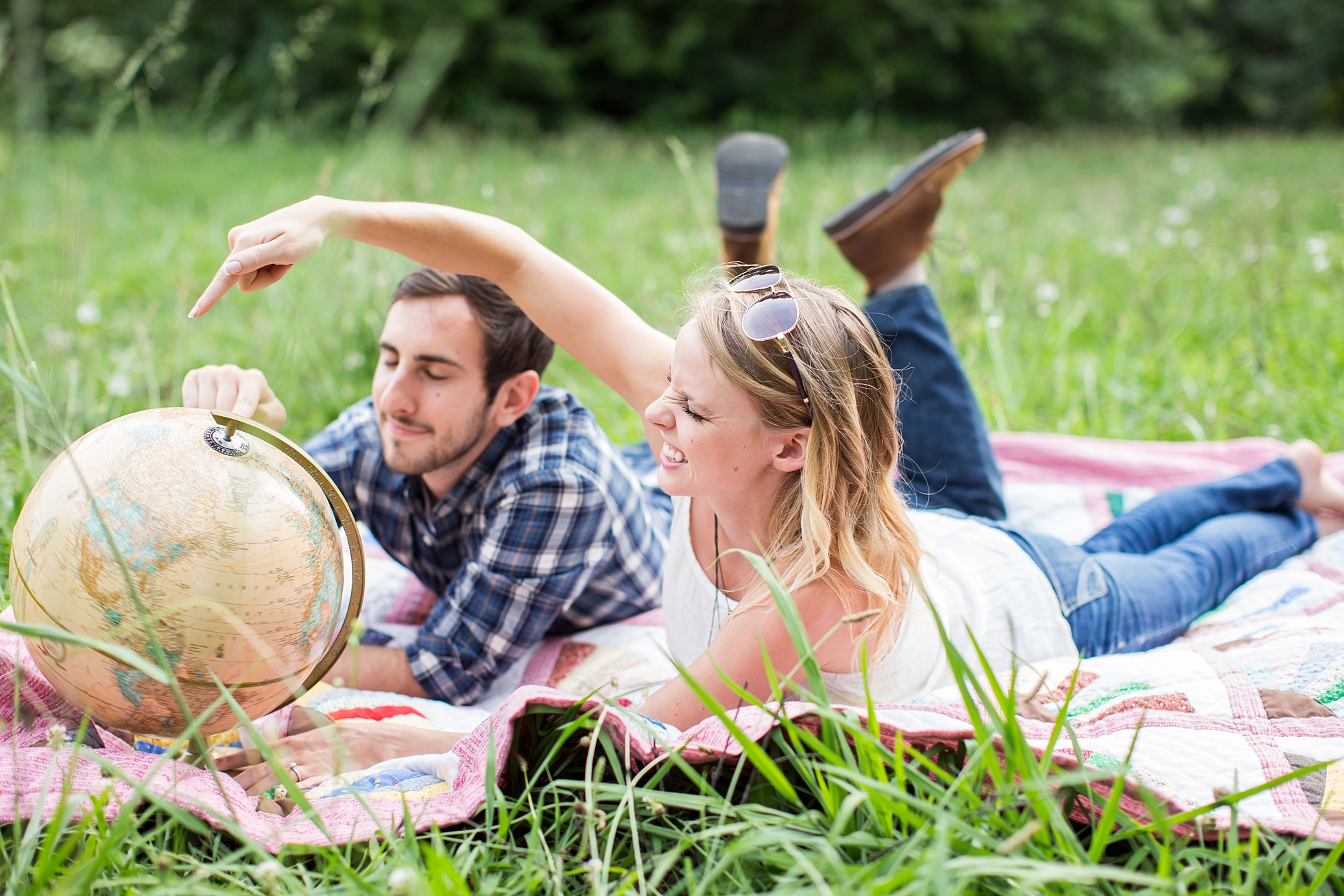 picnic engagement globe