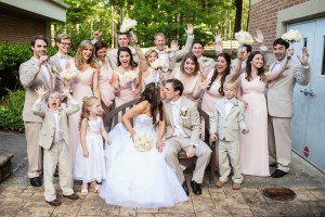 silly bridal party pink wedding