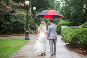 athens rain wedding campus