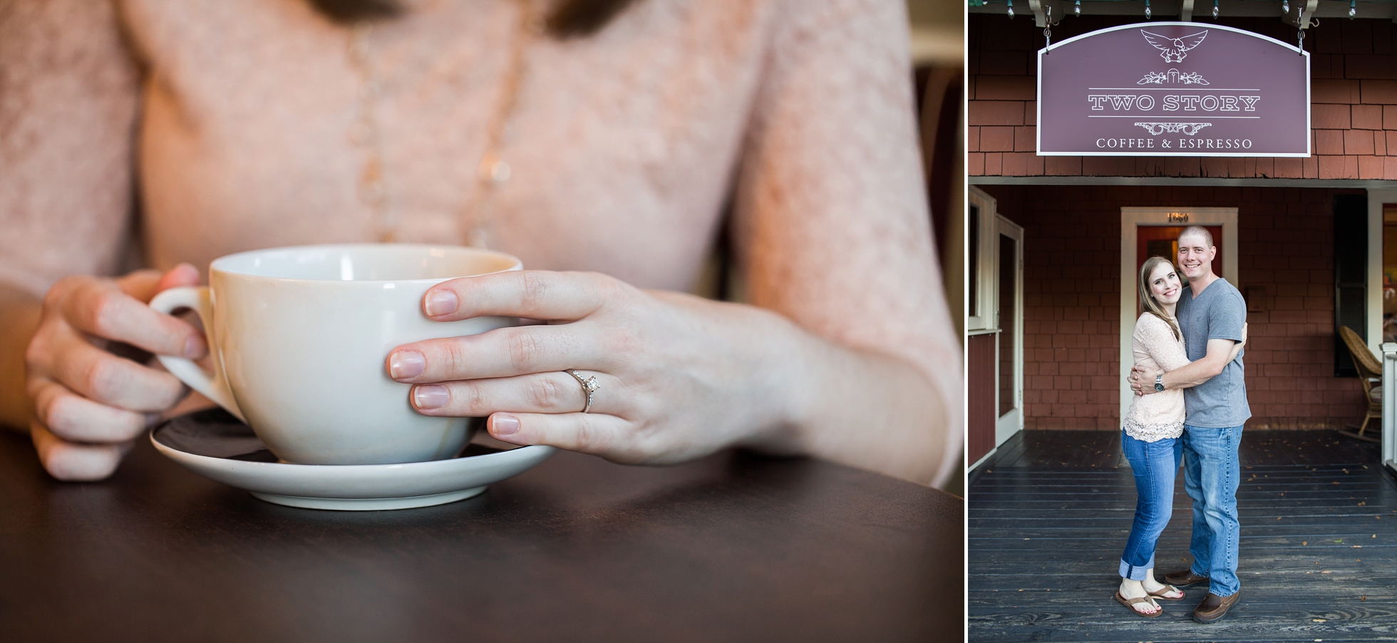 two story coffee engagement