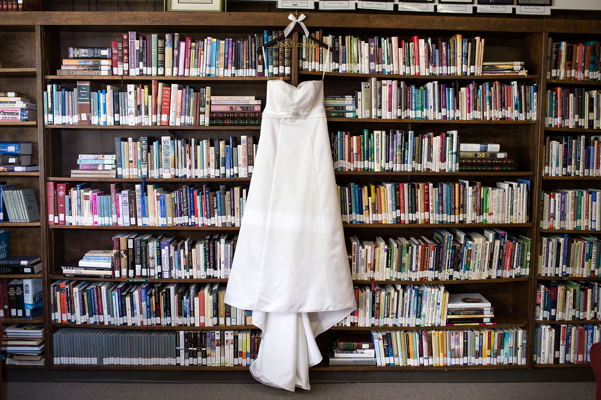 library books wedding dress