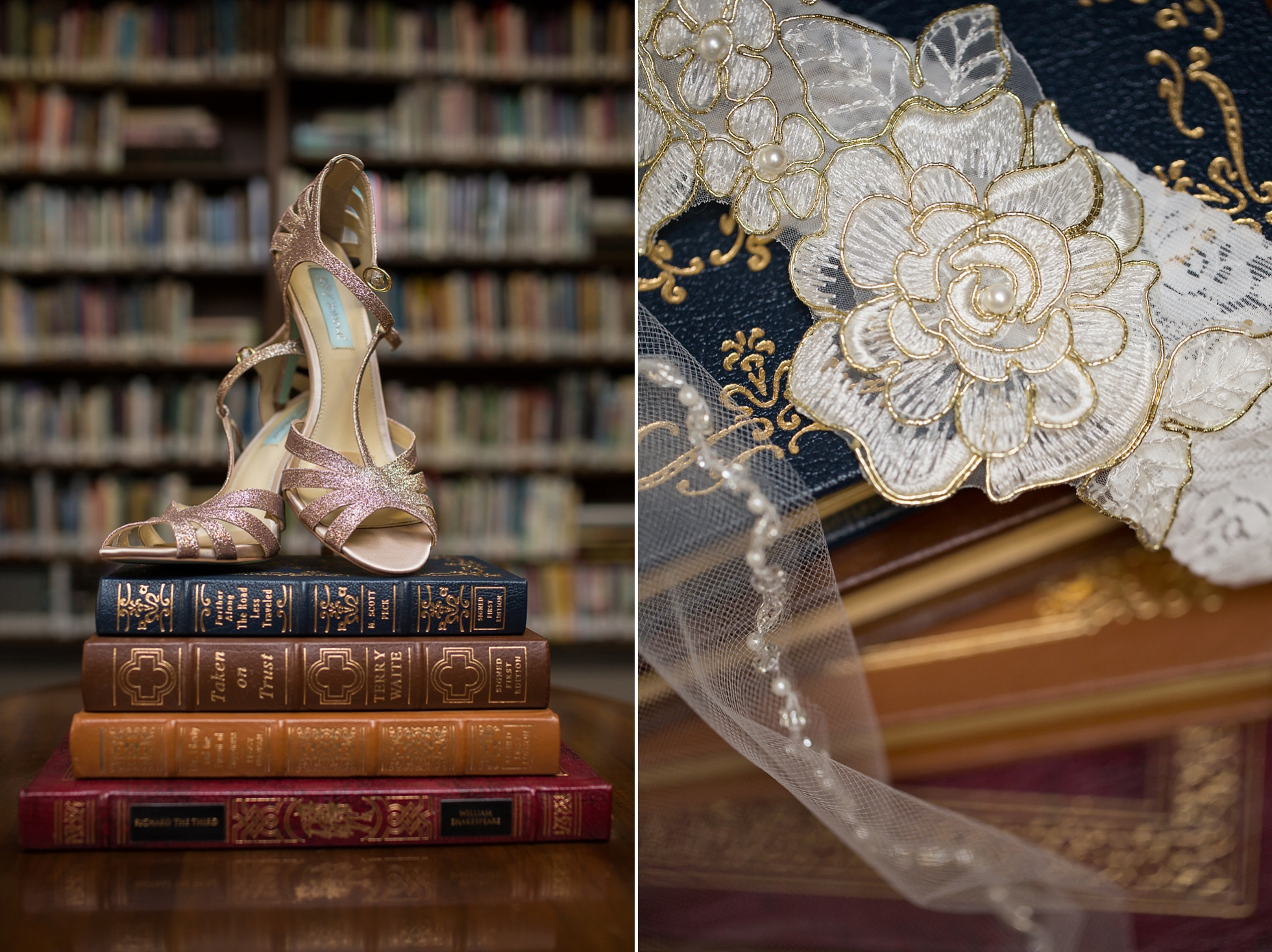 books library wedding details
