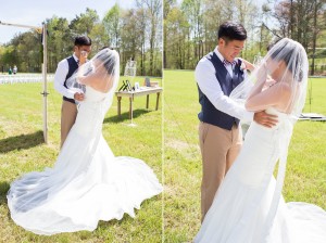 athens wedding first look