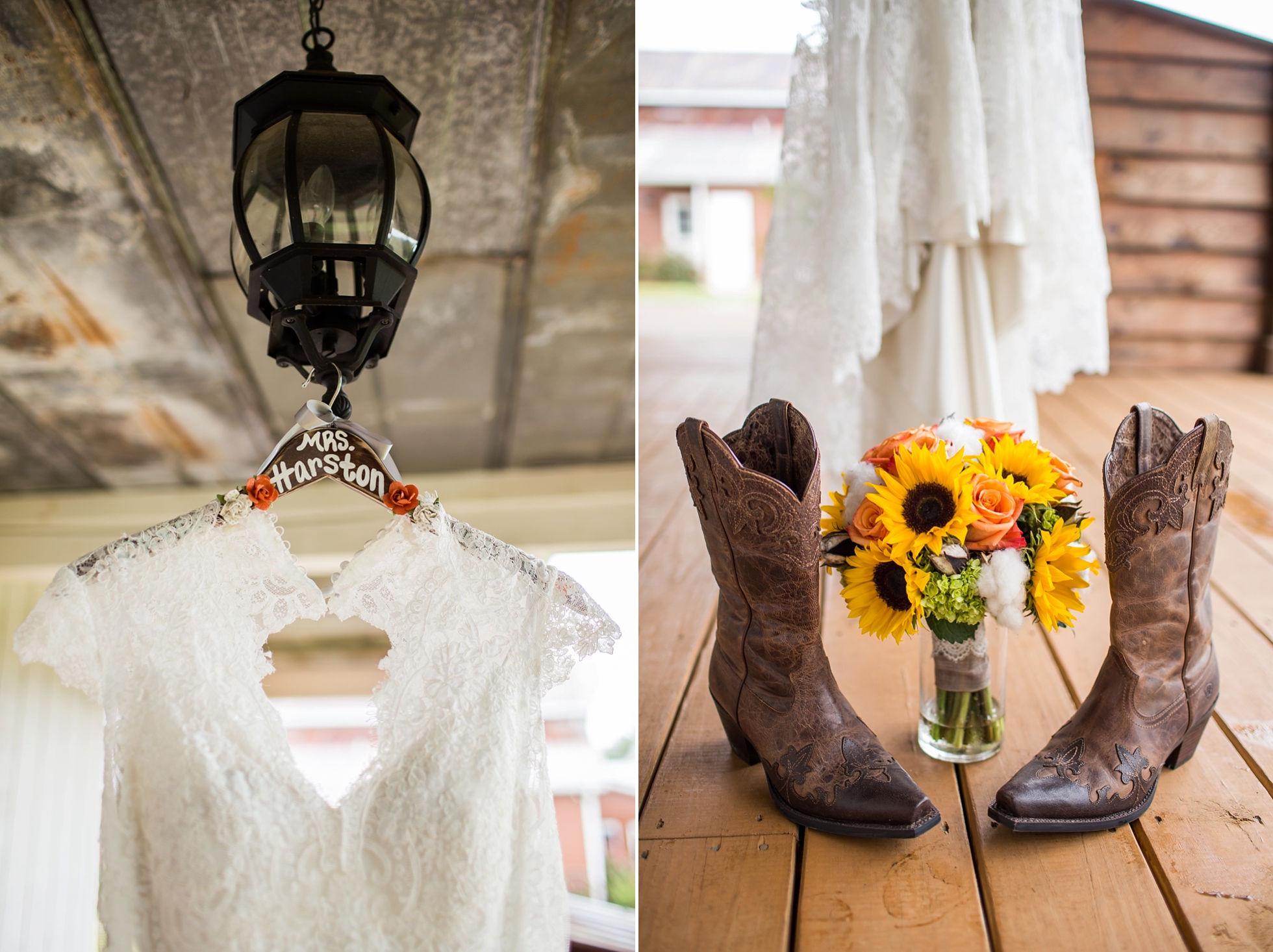 country barn wedding boots