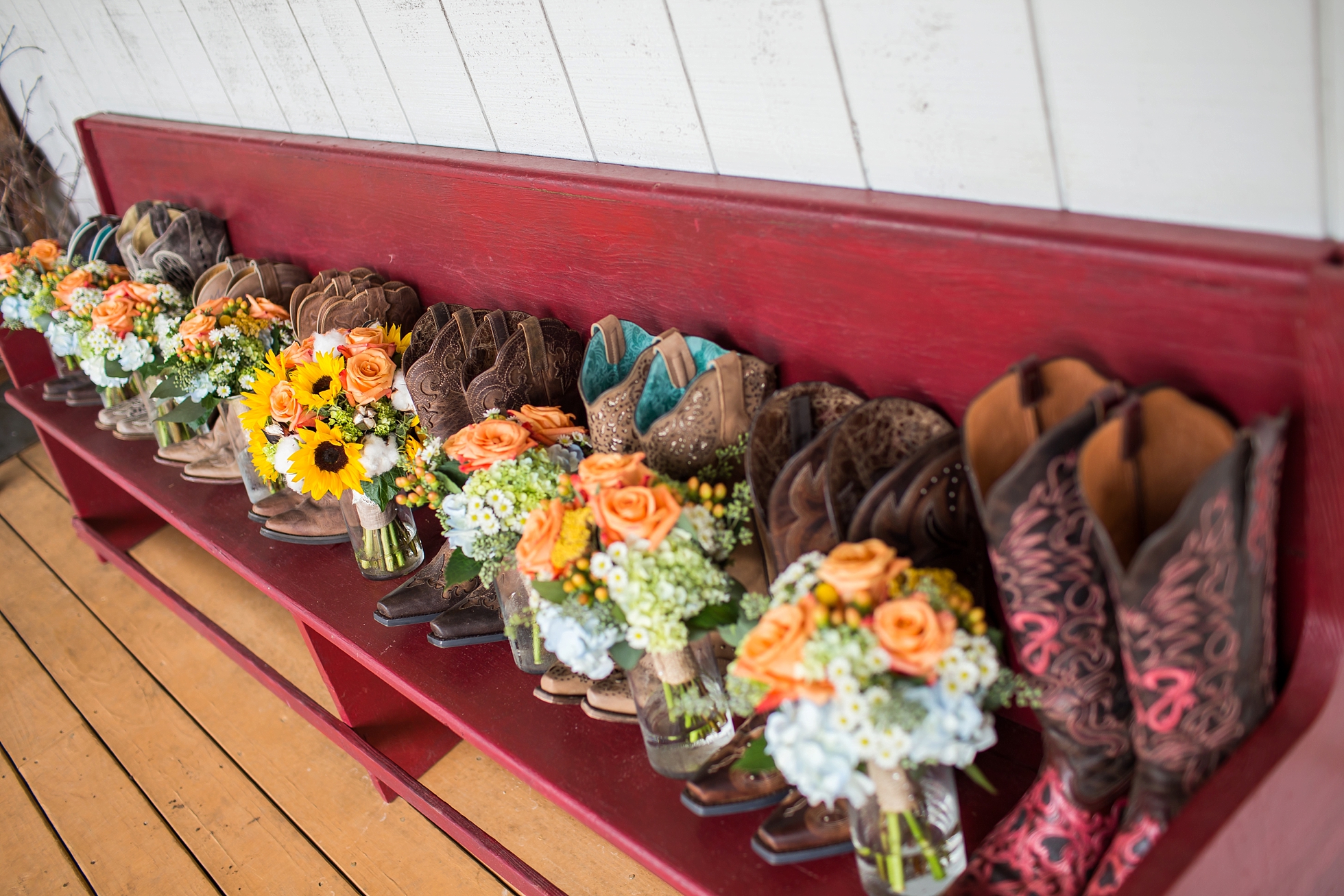 cowboy boots flowers bouquets