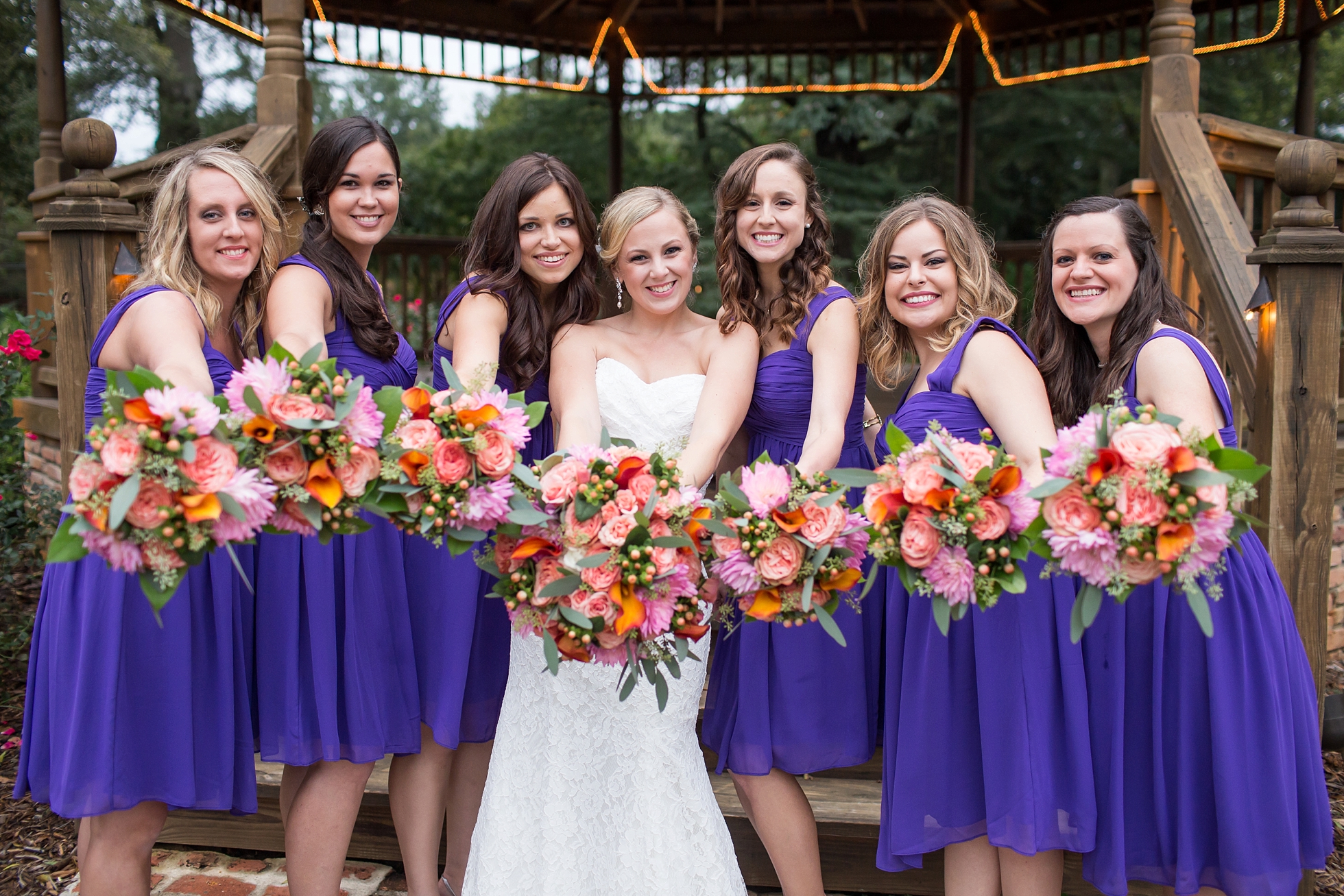 wedding purple bridesmaids carl house