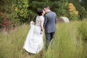 hay country field wedding