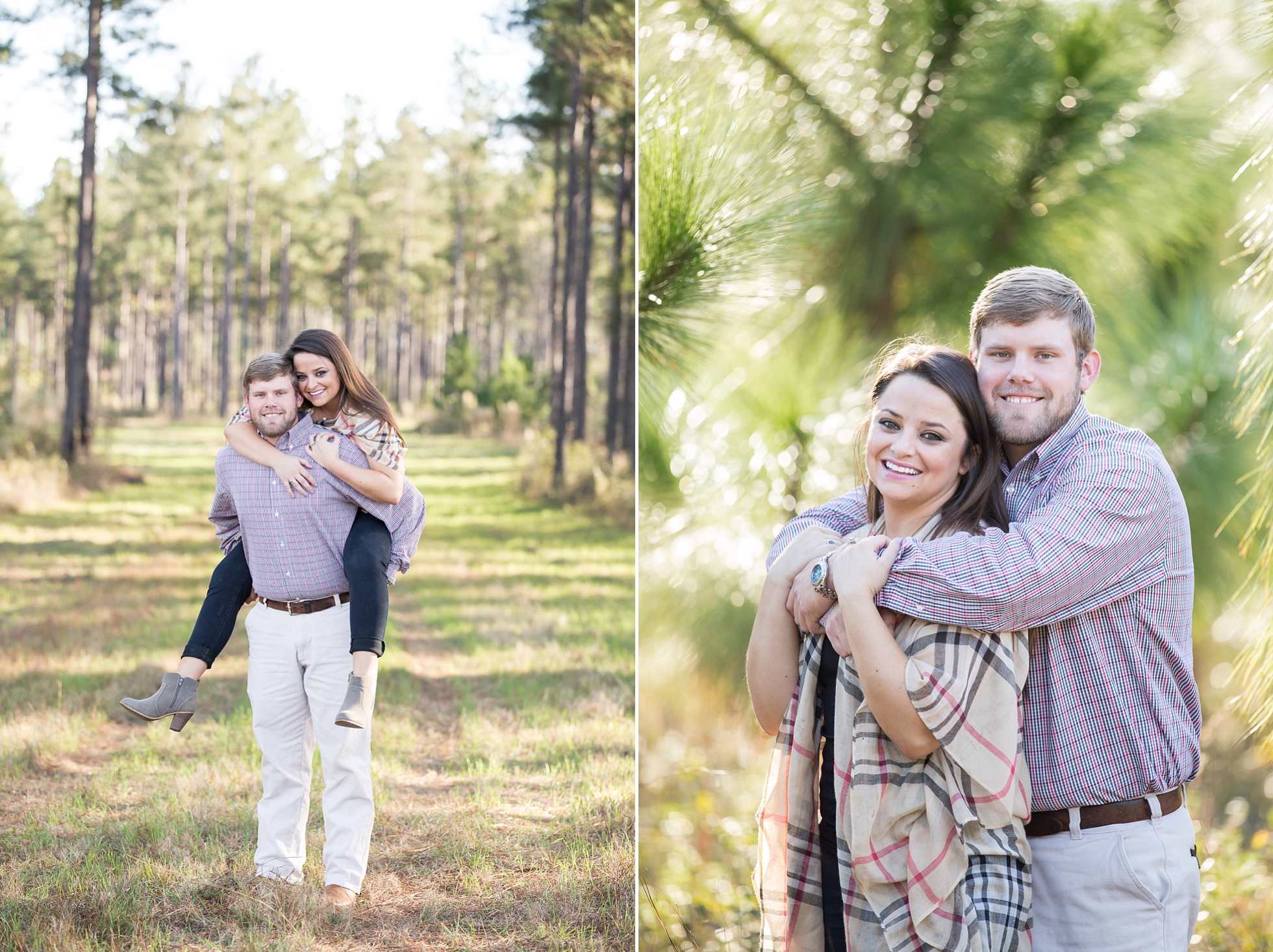 outdoor tree engagement photos