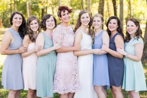 bridesmaids dresses mismatched