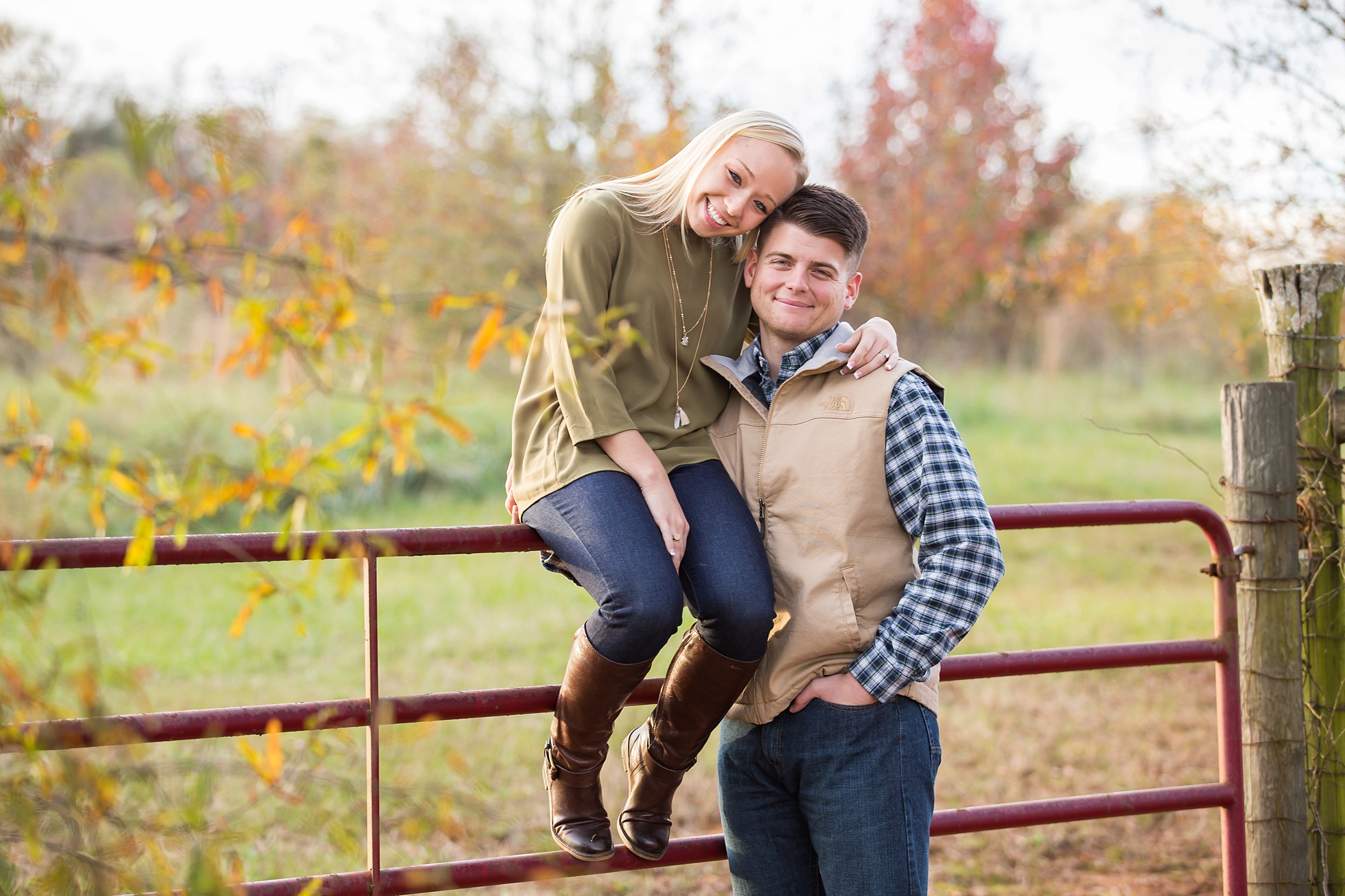 fall rustic country engagement