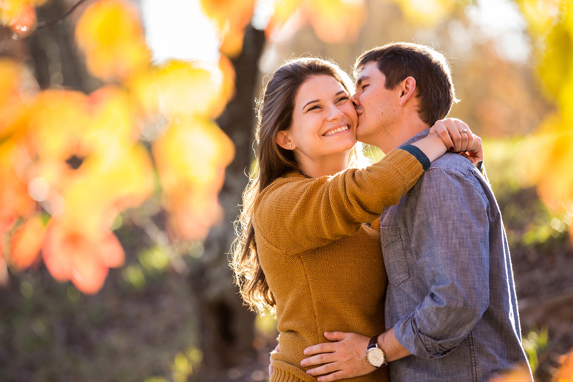 love fall trees engagement