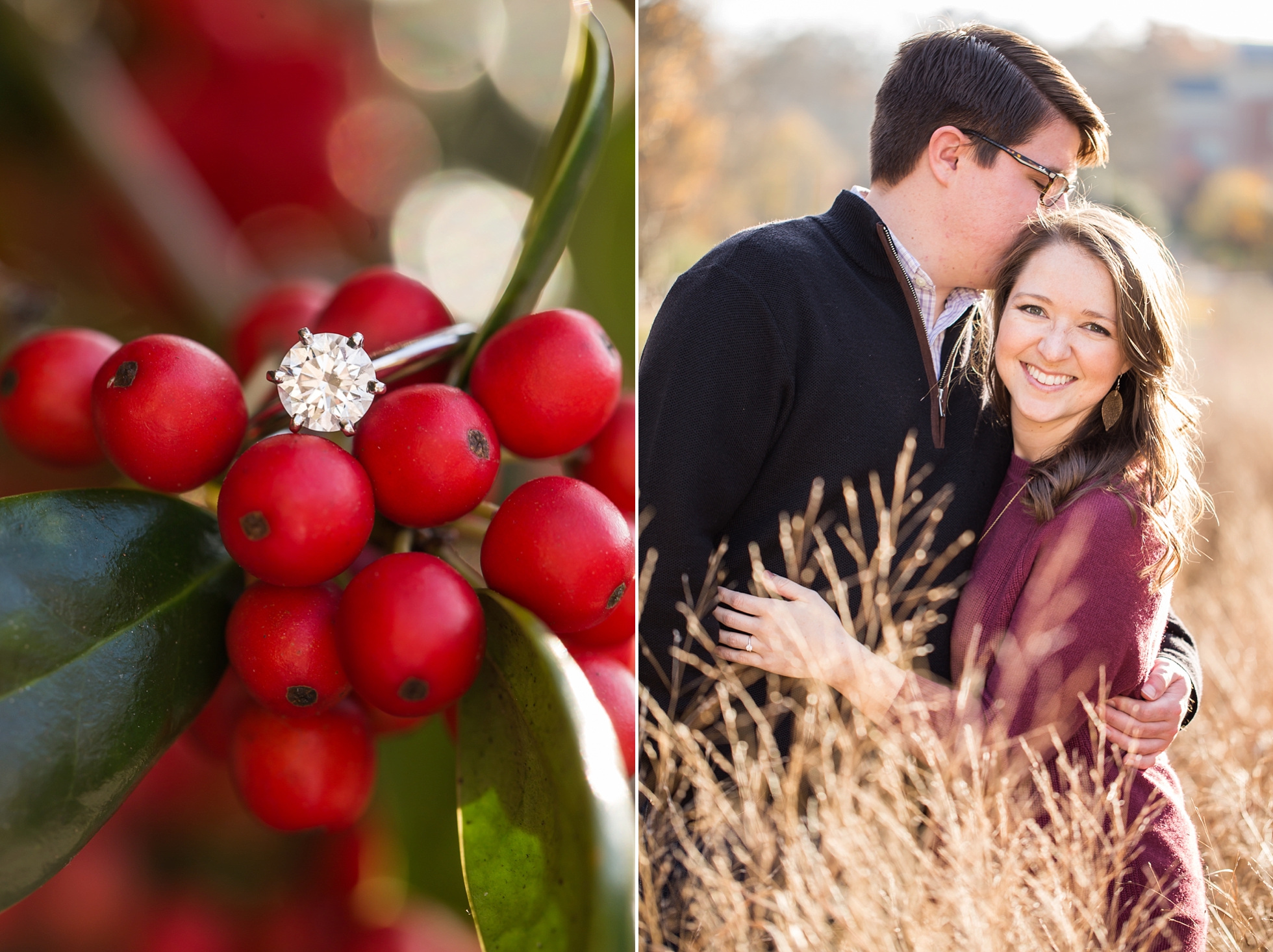 berry fall christmas engagement