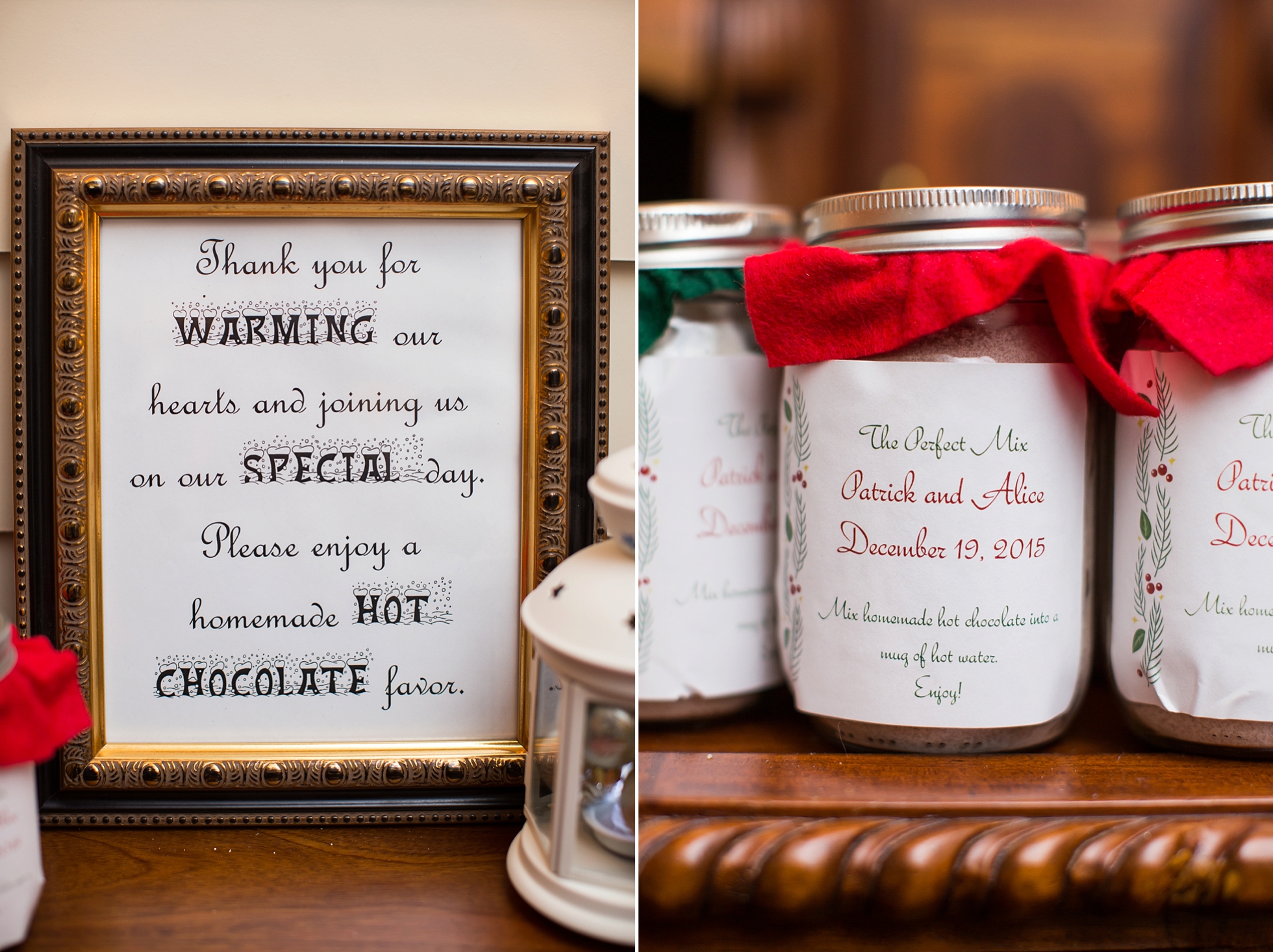 wedding favor hot chocolate