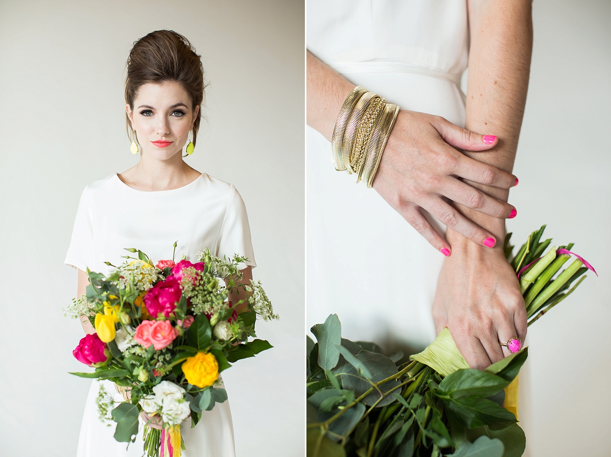 styled shoot bride colorful