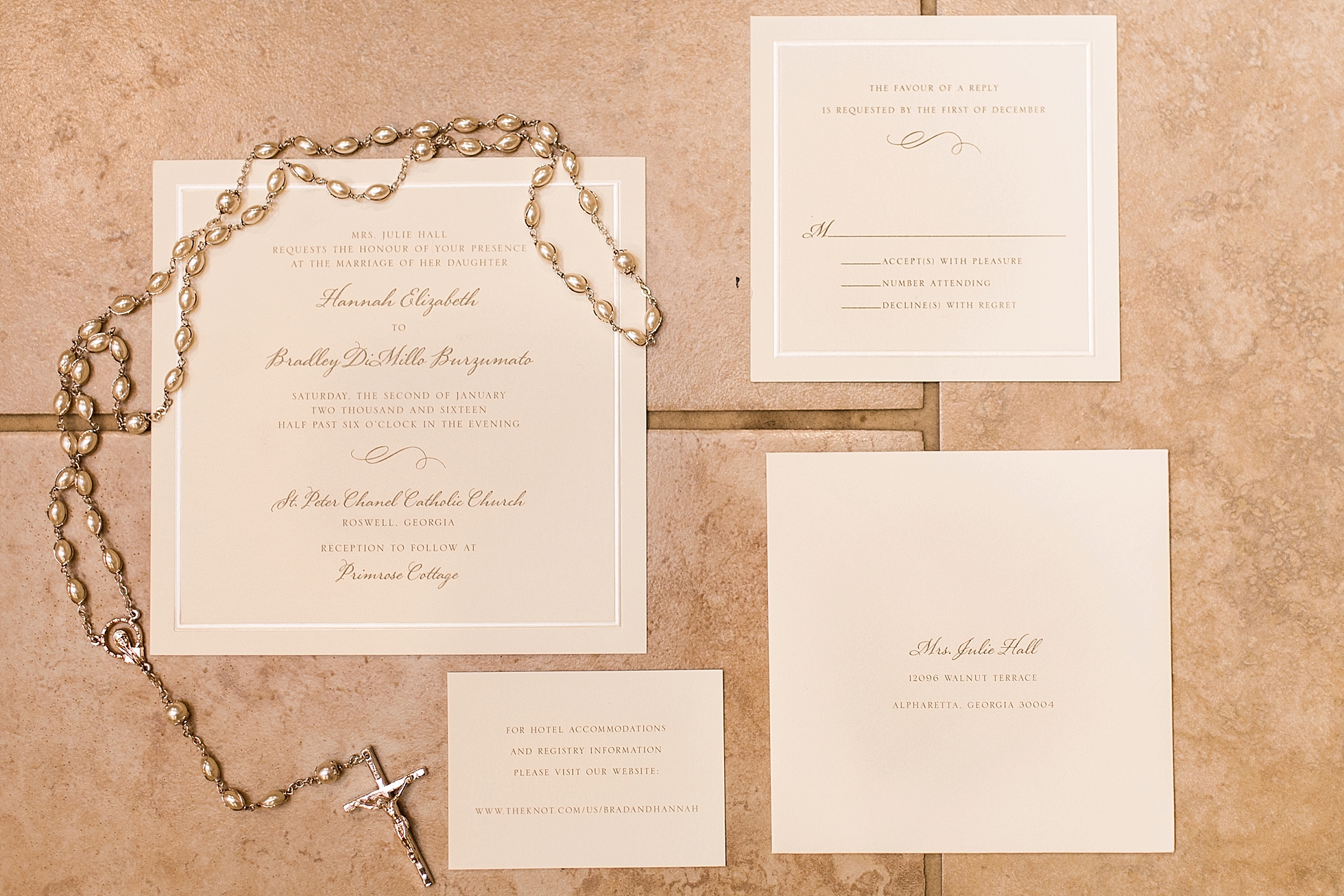 catholic wedding invitation suite