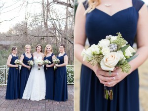 atlanta wedding navy bridesmaids