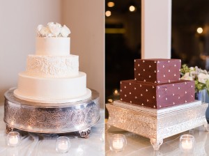 classy winter wedding cake