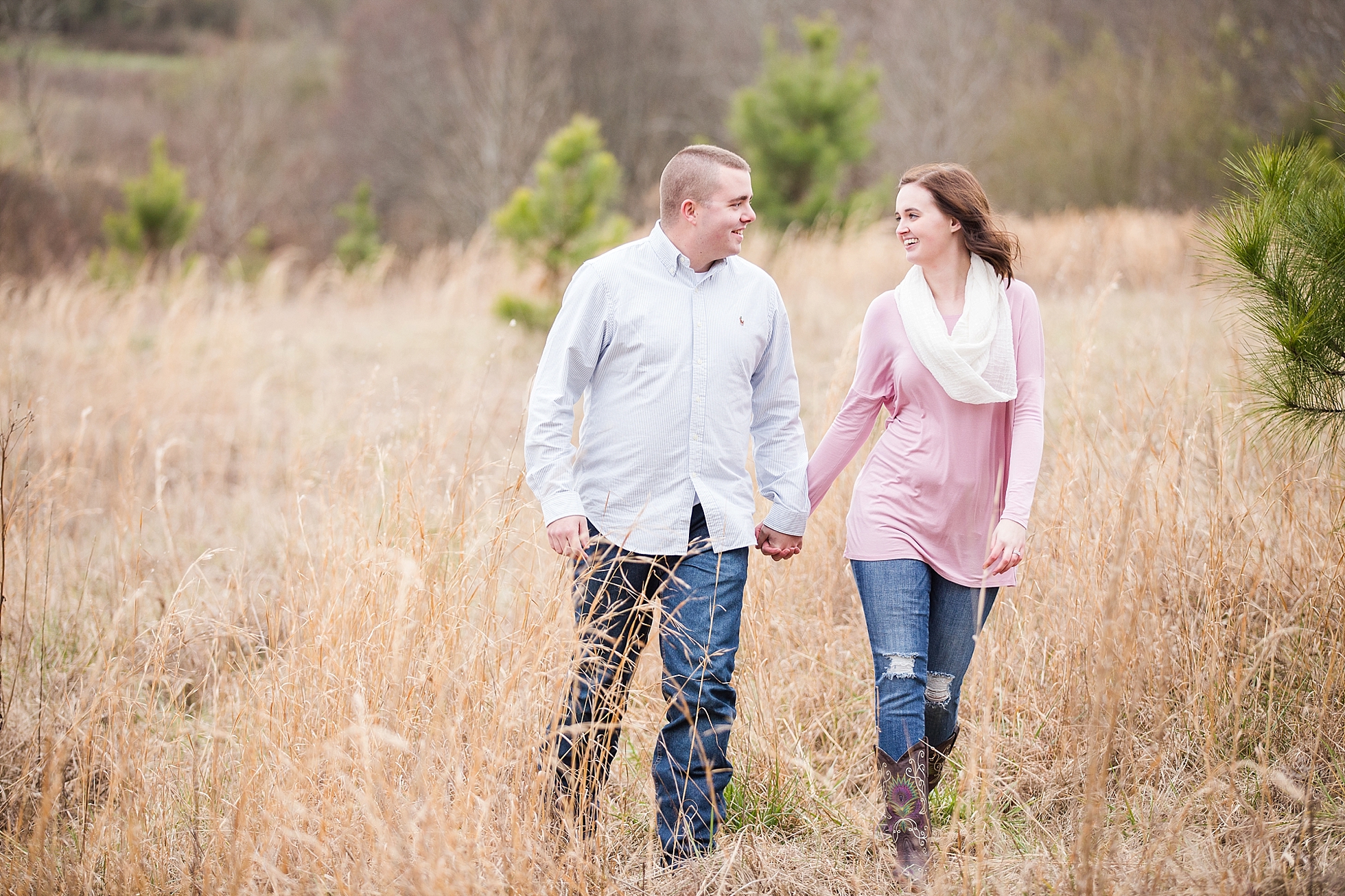 georgia field engagement photography