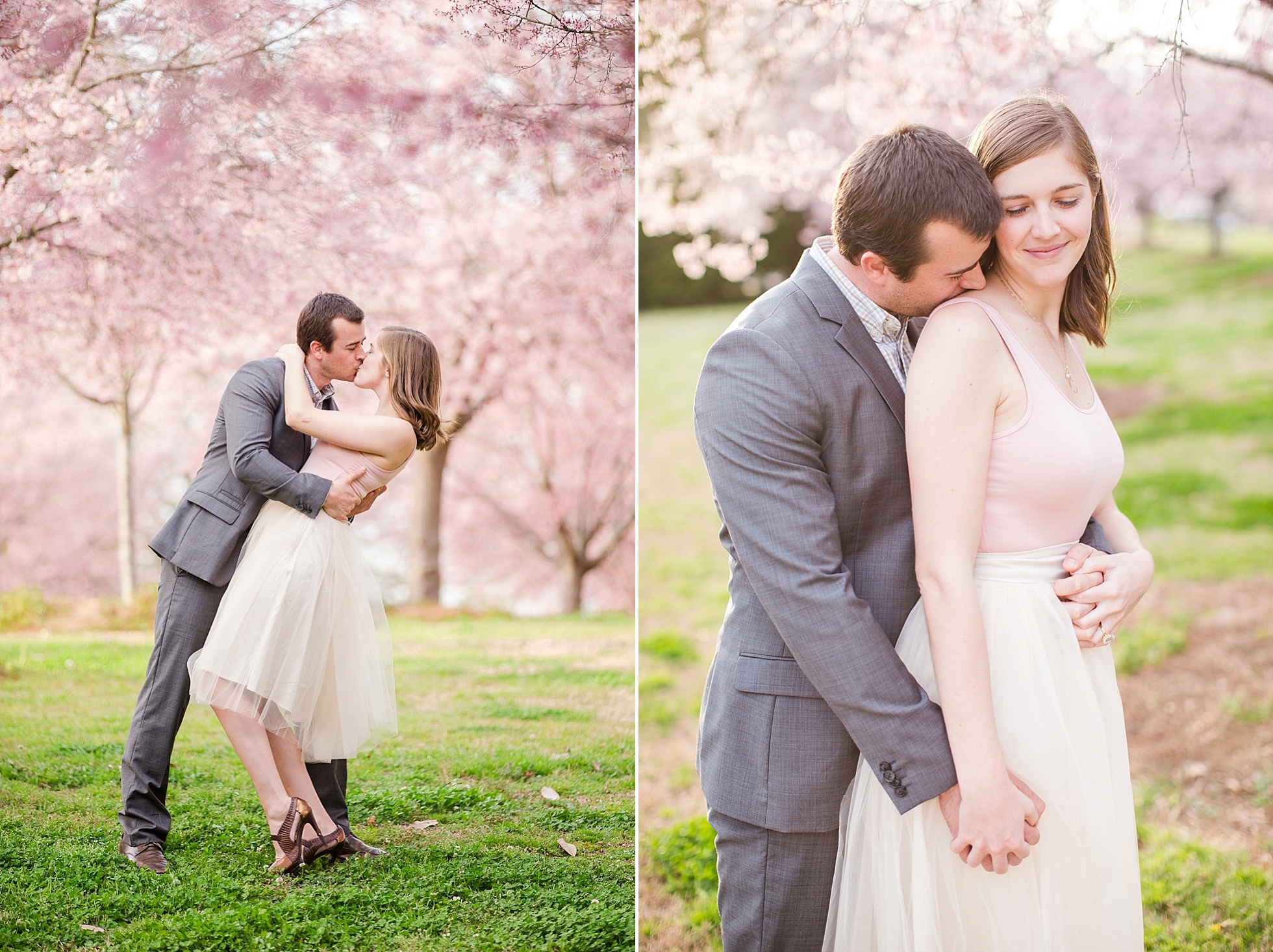 love spring engagement couple