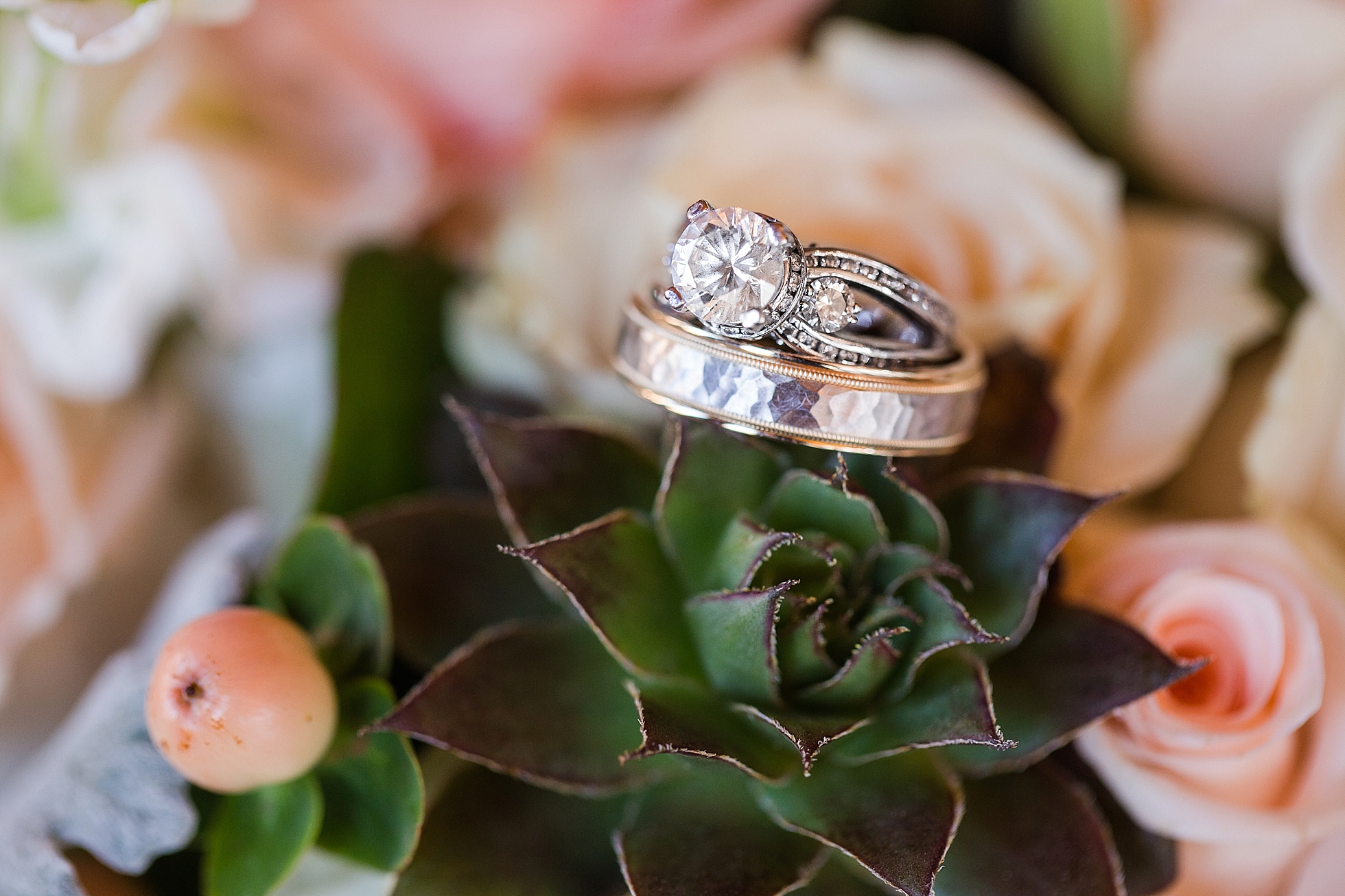 engagement ring bouquet