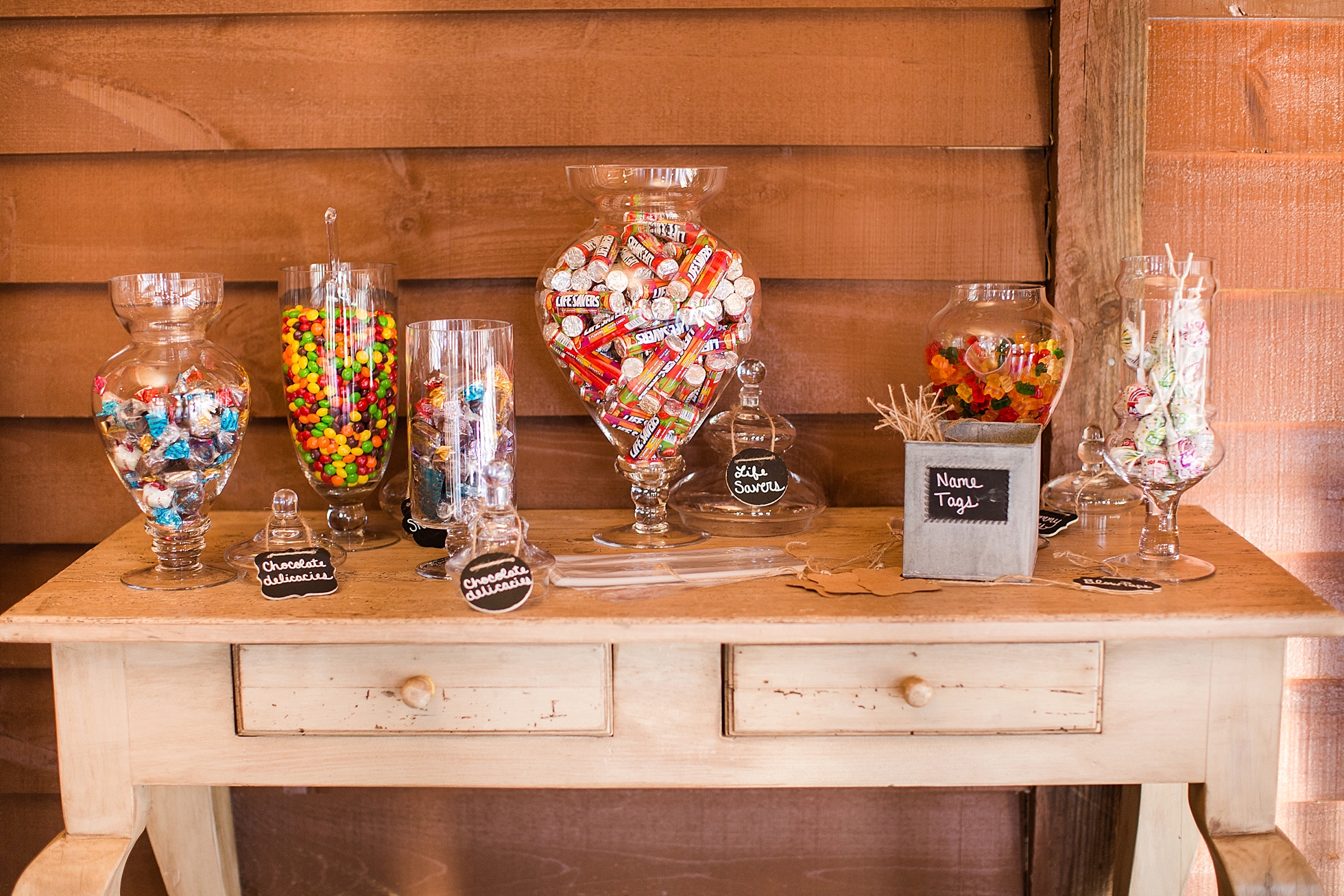 candy bar wedding reception