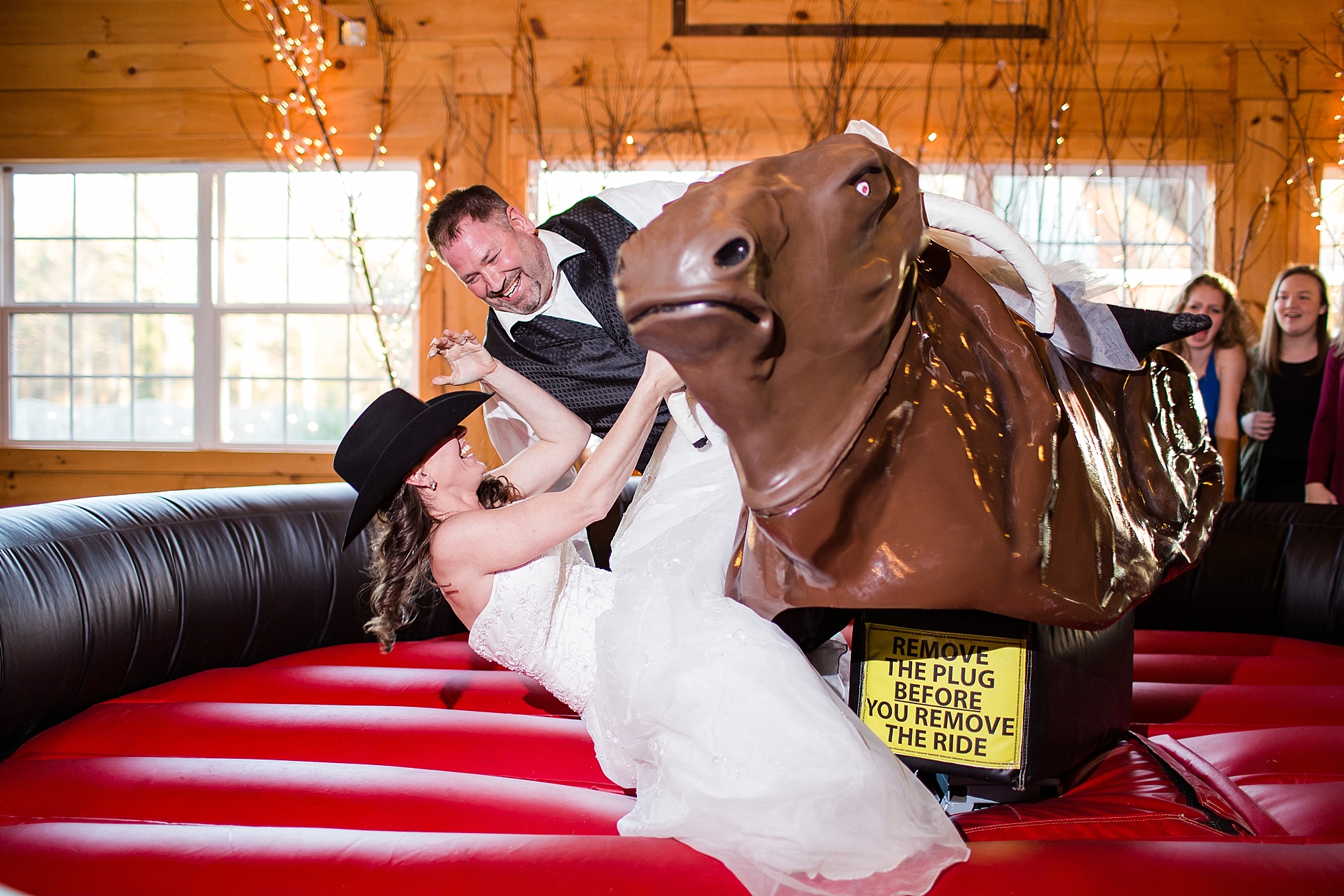 mechanical bull ride wedding