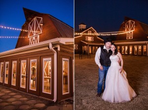 wedding 9 oaks night barn