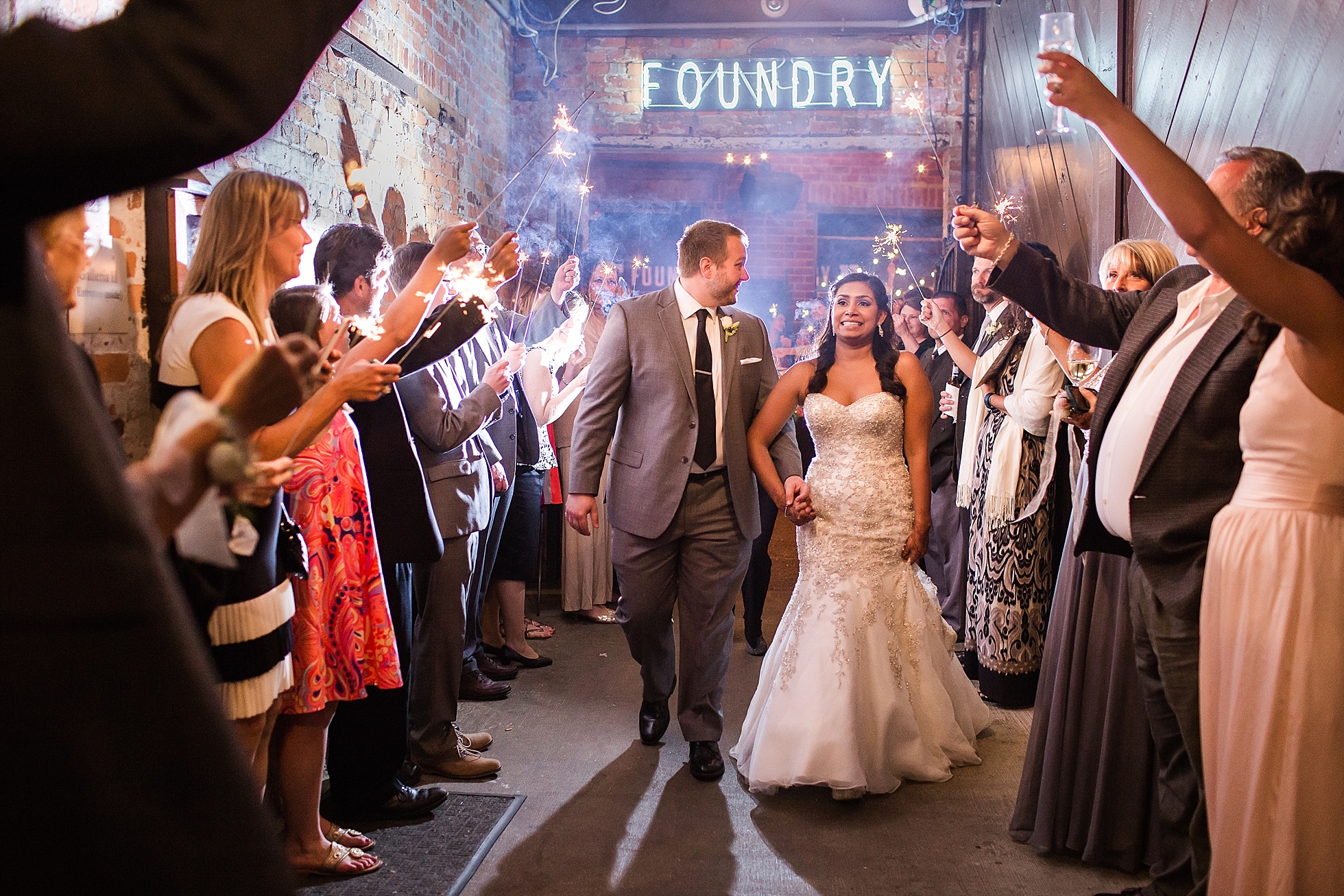 foundry sparkler exit wedding
