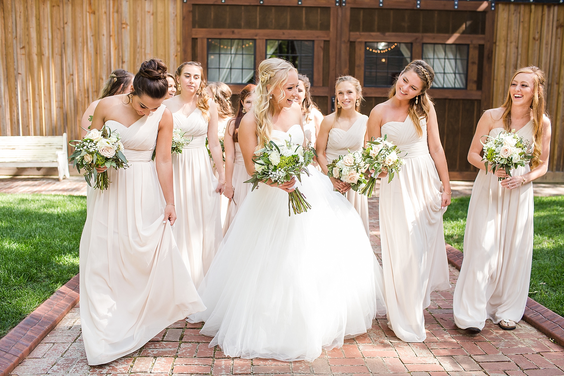 barn wedding bridesmaids