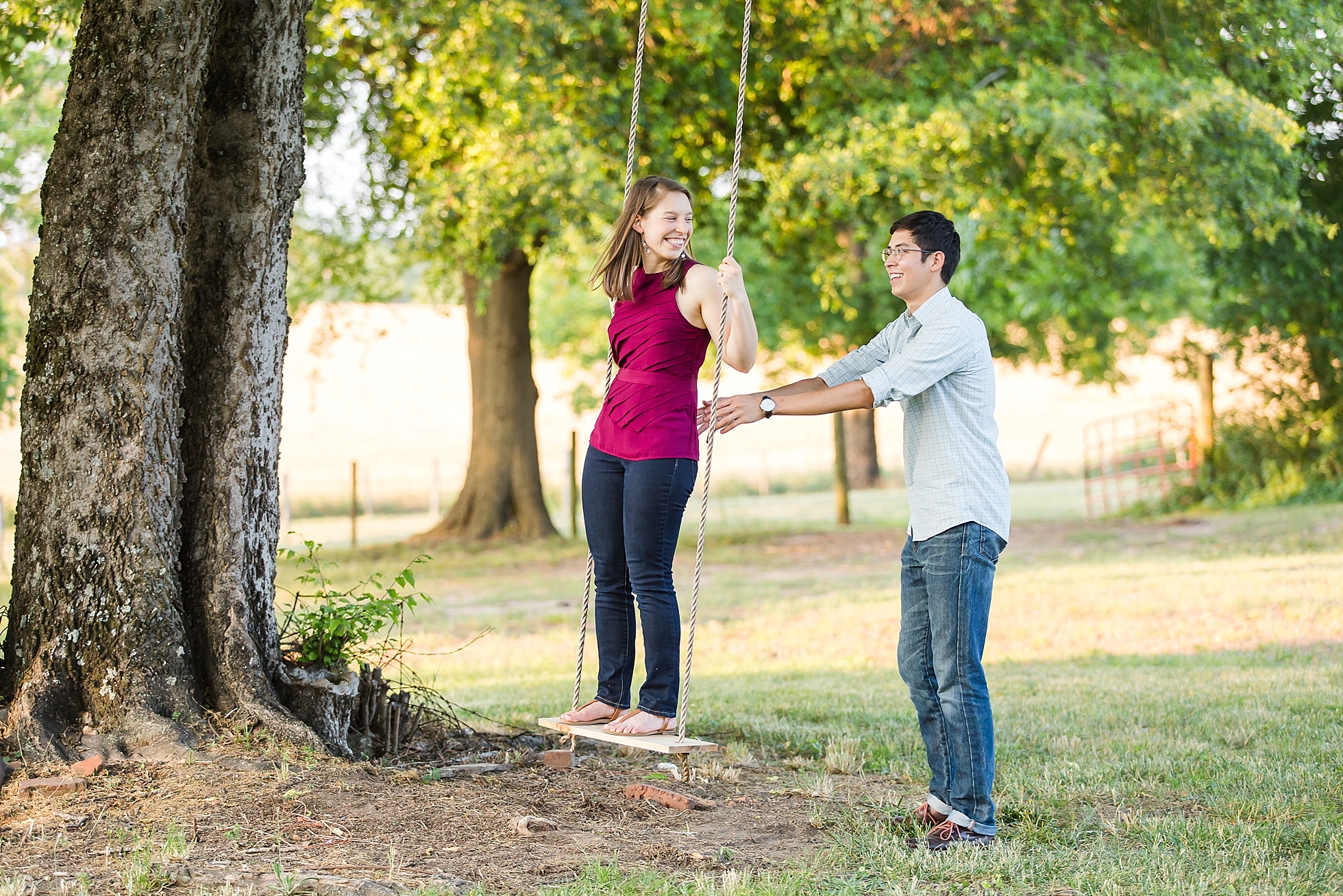 rope swing country engagement