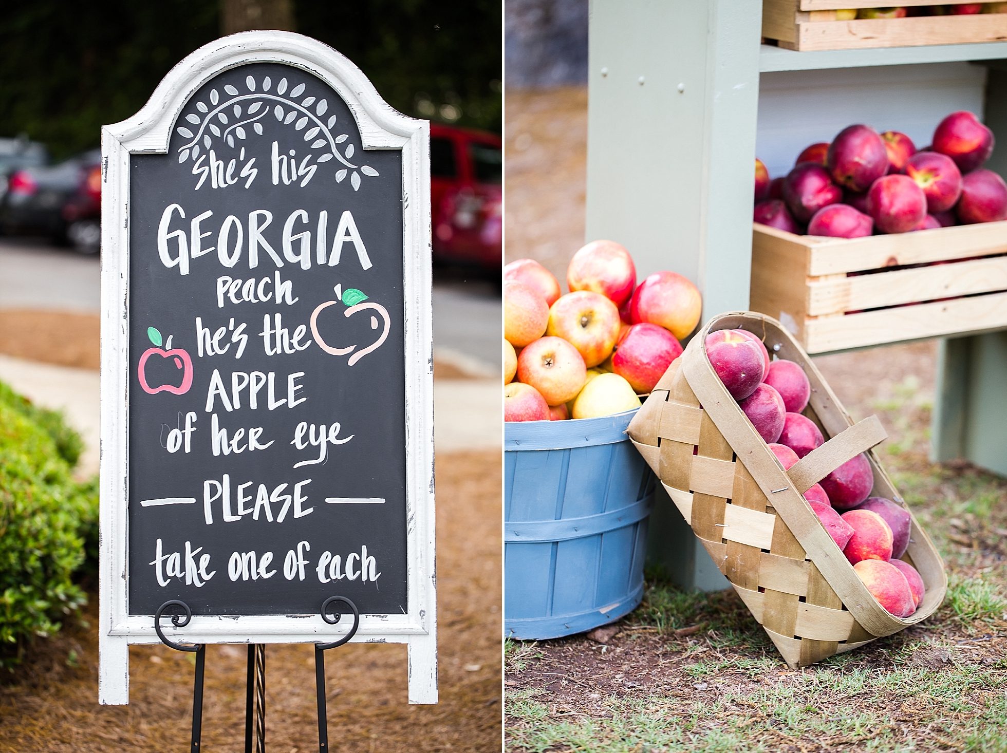 georgia peach apple wedding favors