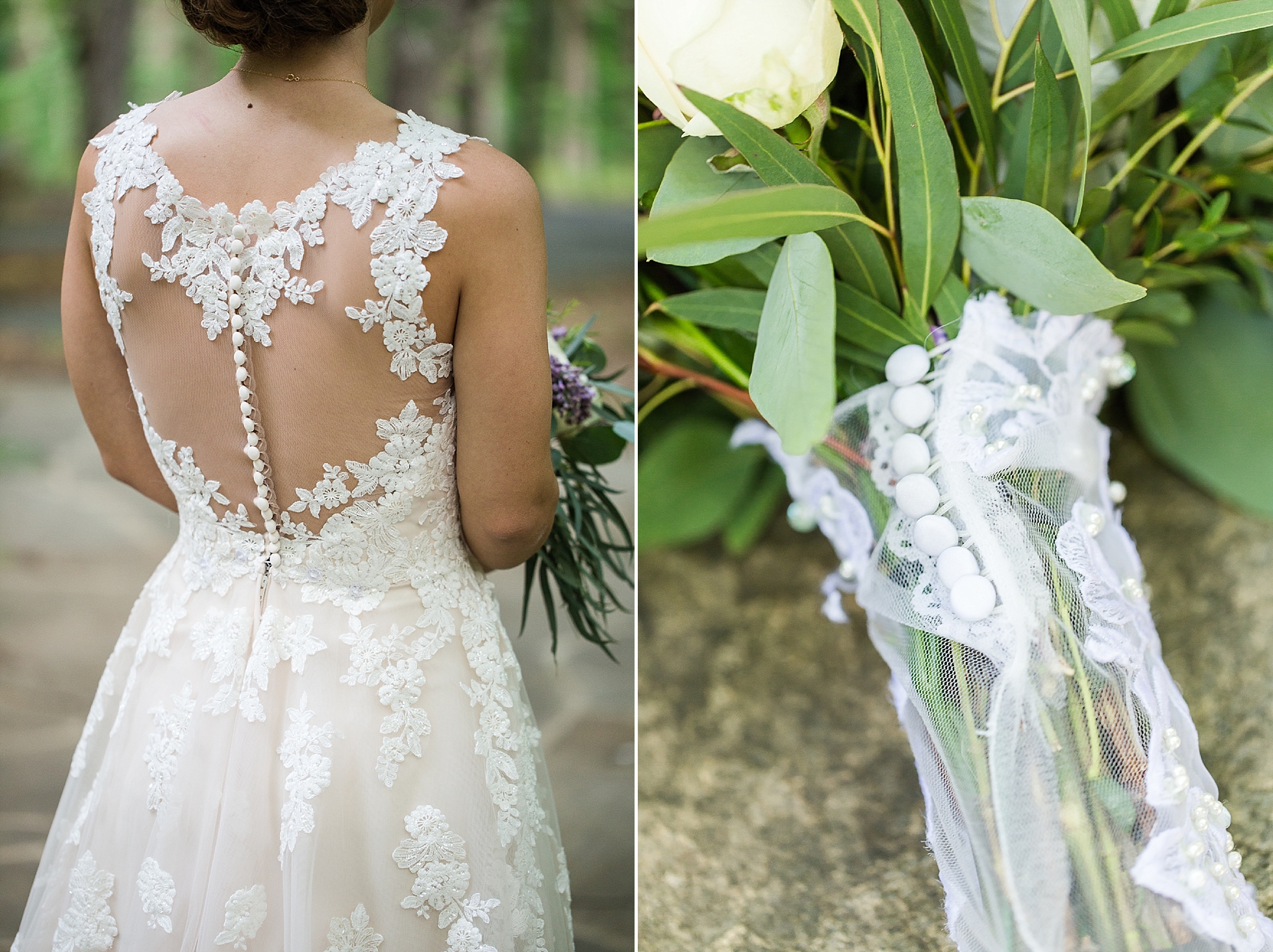 lace bridal wedding details
