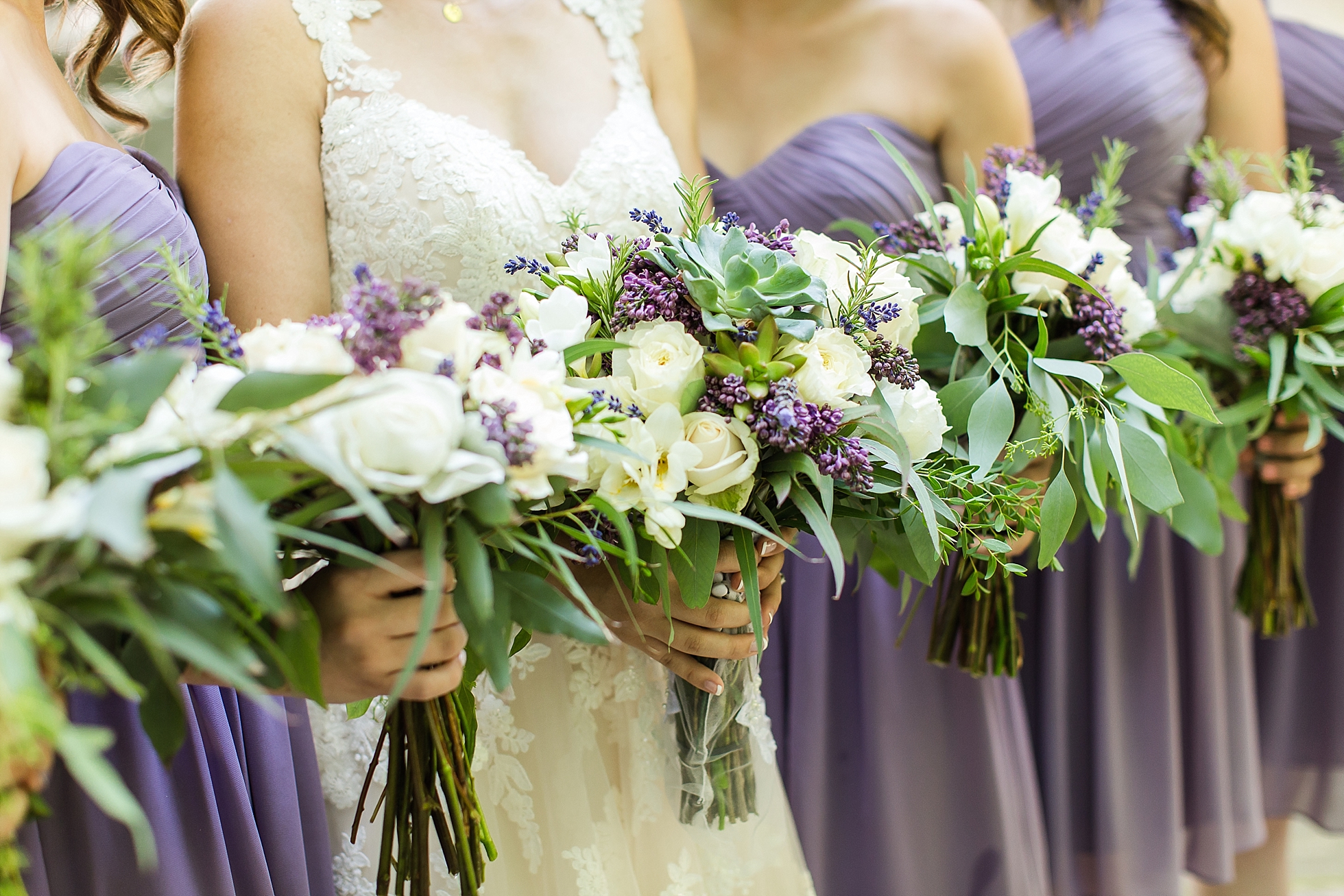 sage purple wedding flowers