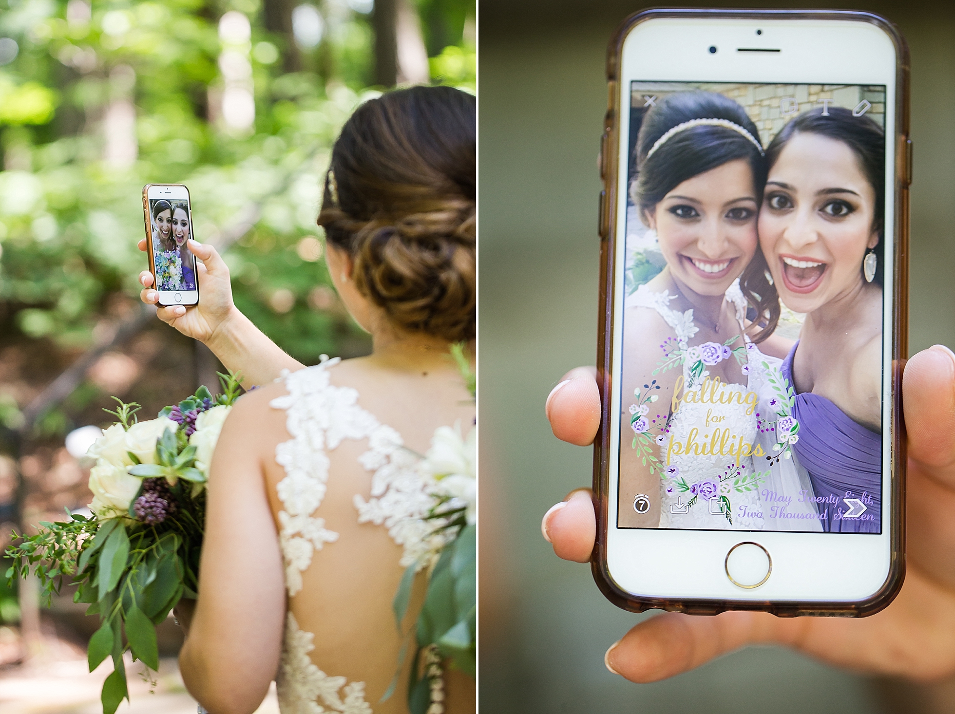 snapchat filter selfie wedding