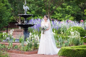 botanical gardens bridal portraits