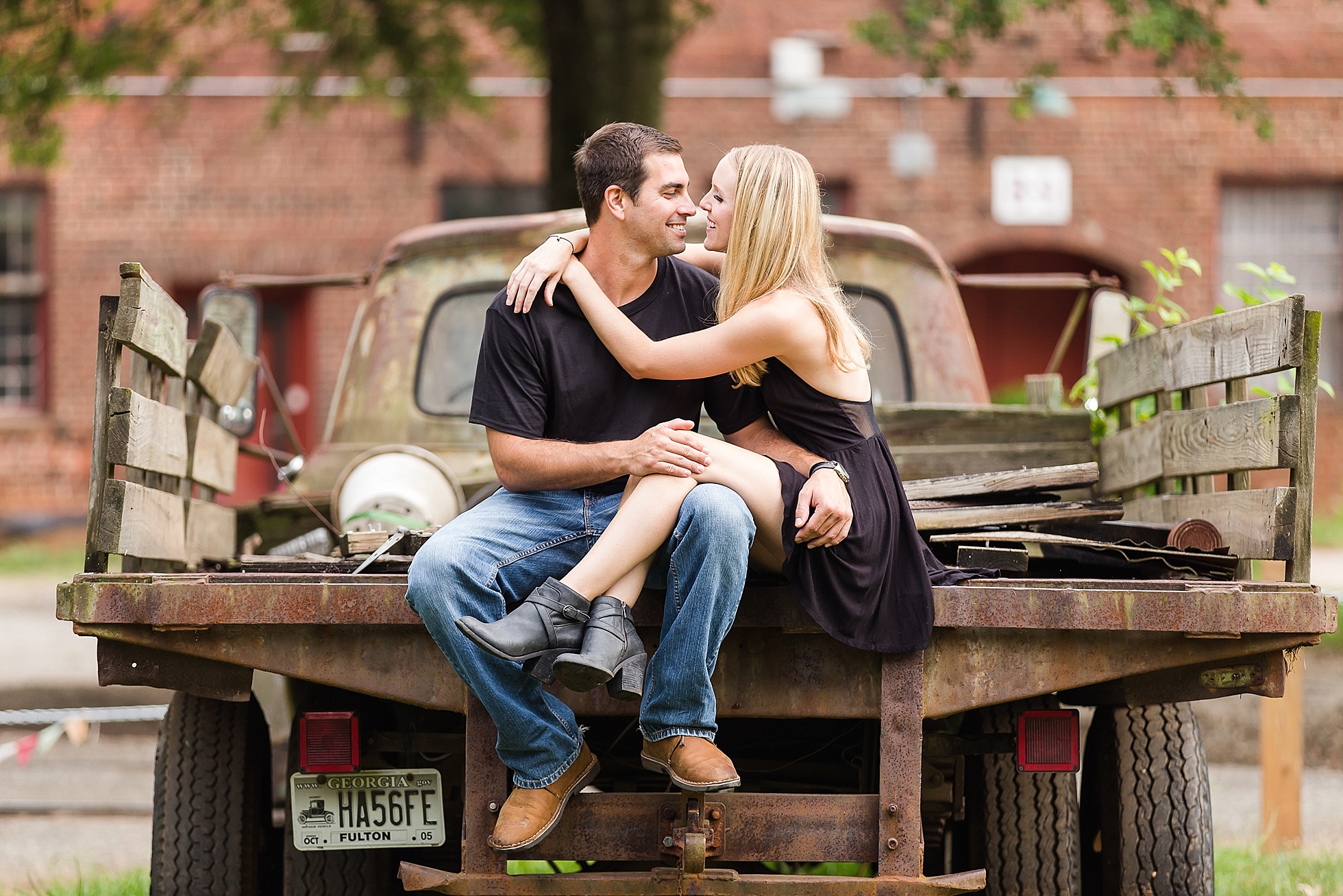 rustic country engagement truck