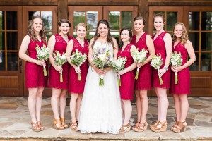 burgundy maroon bridesmaids